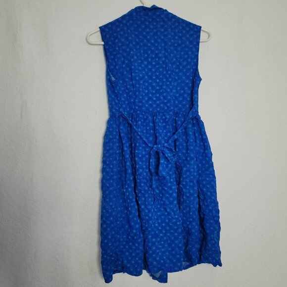329. Jacqueline Studio Sleeveless Dress Blue Sz S - Picture 2 of 6